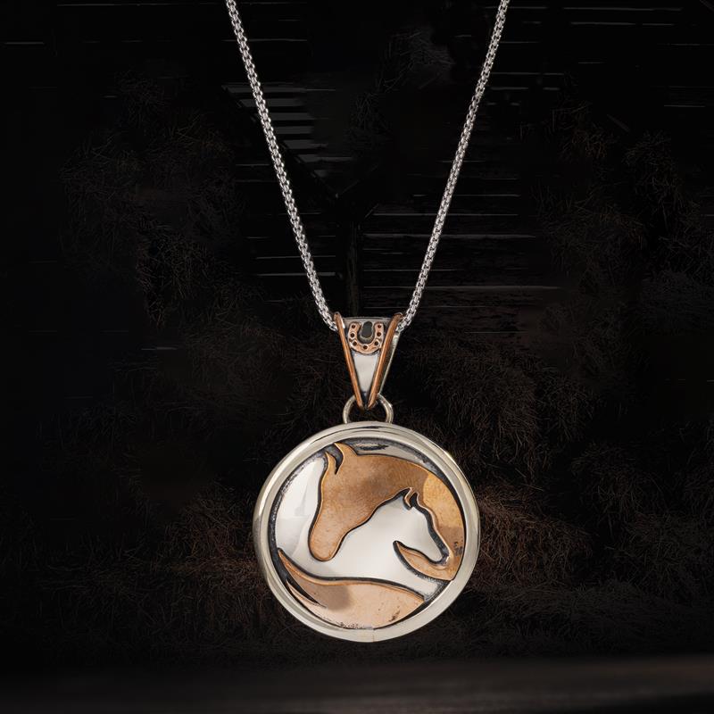 Copper Horse Pendant & Chain
